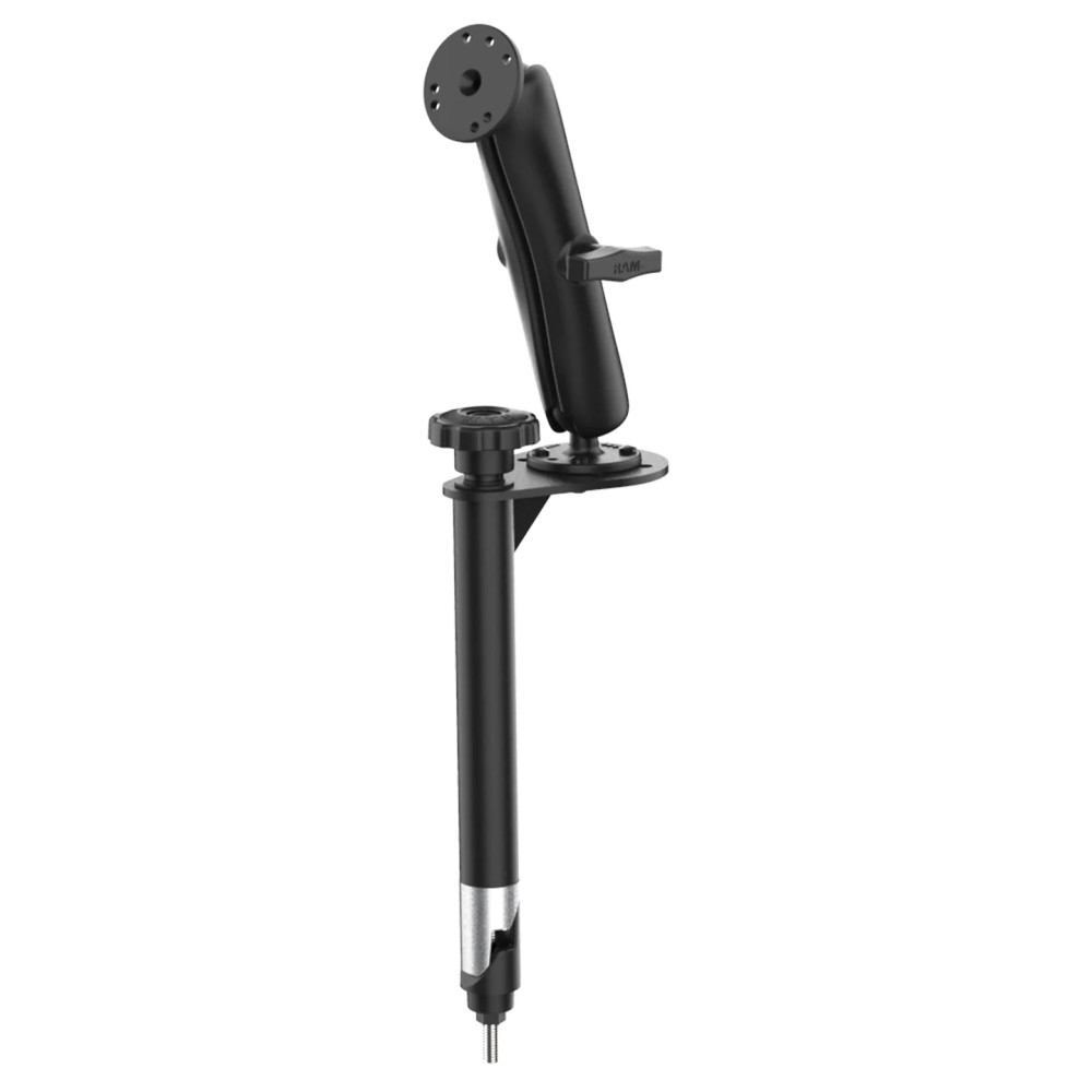 RAM Mounts 12" -ylätanko kaksinkertaisella kääntövarrella ja pyöreällä levyllä, C-sarja RAM Mounts 12" -ylätanko kaksinkertaisella kääntövarrella ja pyöreällä levyllä, C-sarja