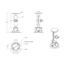 RAM Mounts kiinnitysvarsisarja imukupilla 94 mm, B-sarja