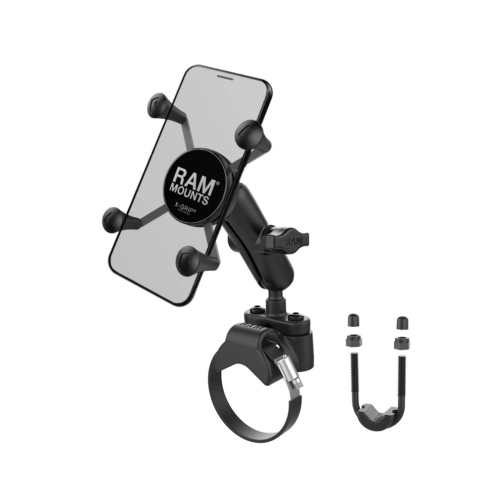 RAM Mounts X-Grip ATV -puhelinpidike ohjaustankokiinnikkeella, B-sarja RAM Mounts X-Grip ATV -puhelinpidike ohjaustankokiinnikkeella, B-sarja