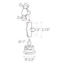 RAM Mounts X-Grip -puhelinteline imukupilla, B-sarja