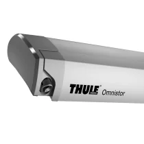 Thule Omnistor 9200 4.0m -kattomarkiisi hopeanvärisellä kotelolla