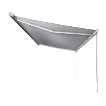 Thule Omnistor 9200 4.0m -kattomarkiisi hopeanvärisellä kotelolla