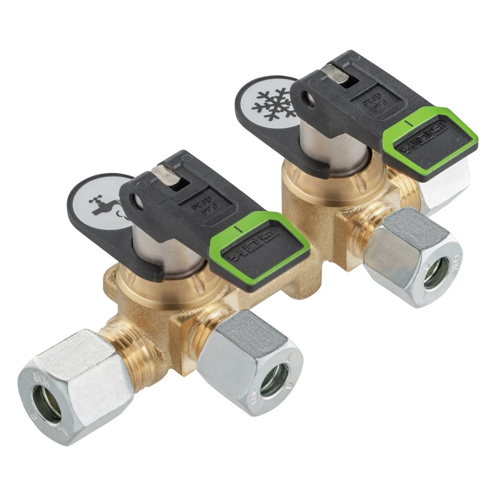 Kaasun sulkuhana kääntövivulla GOK 2x8 mm, pitkä