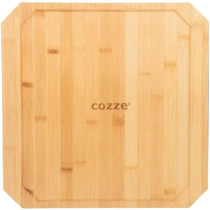 Cozze® Cast Iron Pan -kaksipuoleinen valurautapannu bambualustalla, 330x330 mm