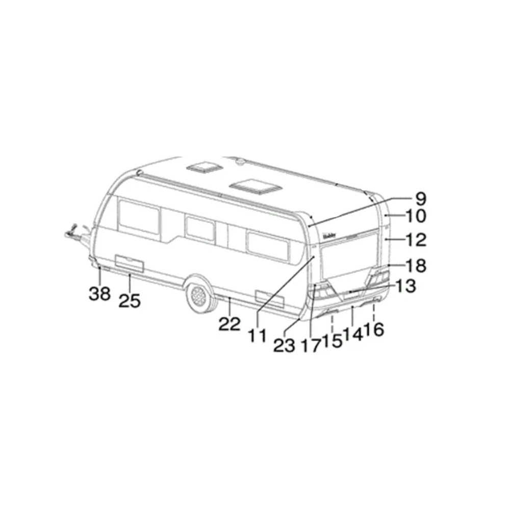 Hobby takakulmamuovi vasen, valkoinen (2019-)