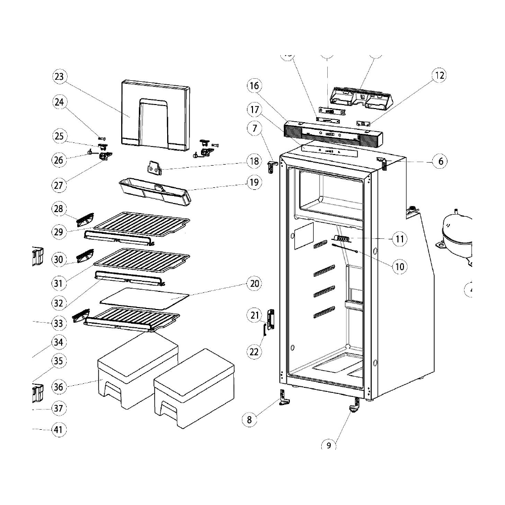 Thetford ritilähylly T1090 / T2090 (iso)
