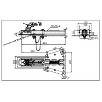 Knott kuulakytkin jarruttomalle V-aisalle, 750 kg