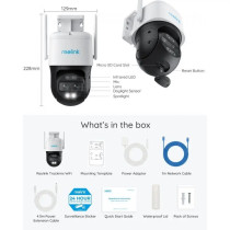 Reolink Trackmix Series W760 8MP PTZ Auto Tracking AI -valvontakamera LED-kohdevaloilla