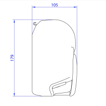 Seinämarkiisi Thule Omnistor 8000 4.5m 230V - hopeanvärinen