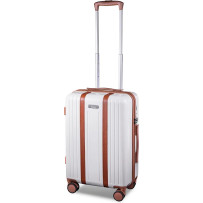 Feru Joshua 55 cm -matkalaukku, valko-ruskea