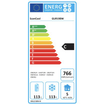 Scancool GUR190W -minibaarijääkaappi