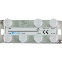 Laatuantenni 6-jaotin 10.4dB 5-1300MHz Docsis 3.1