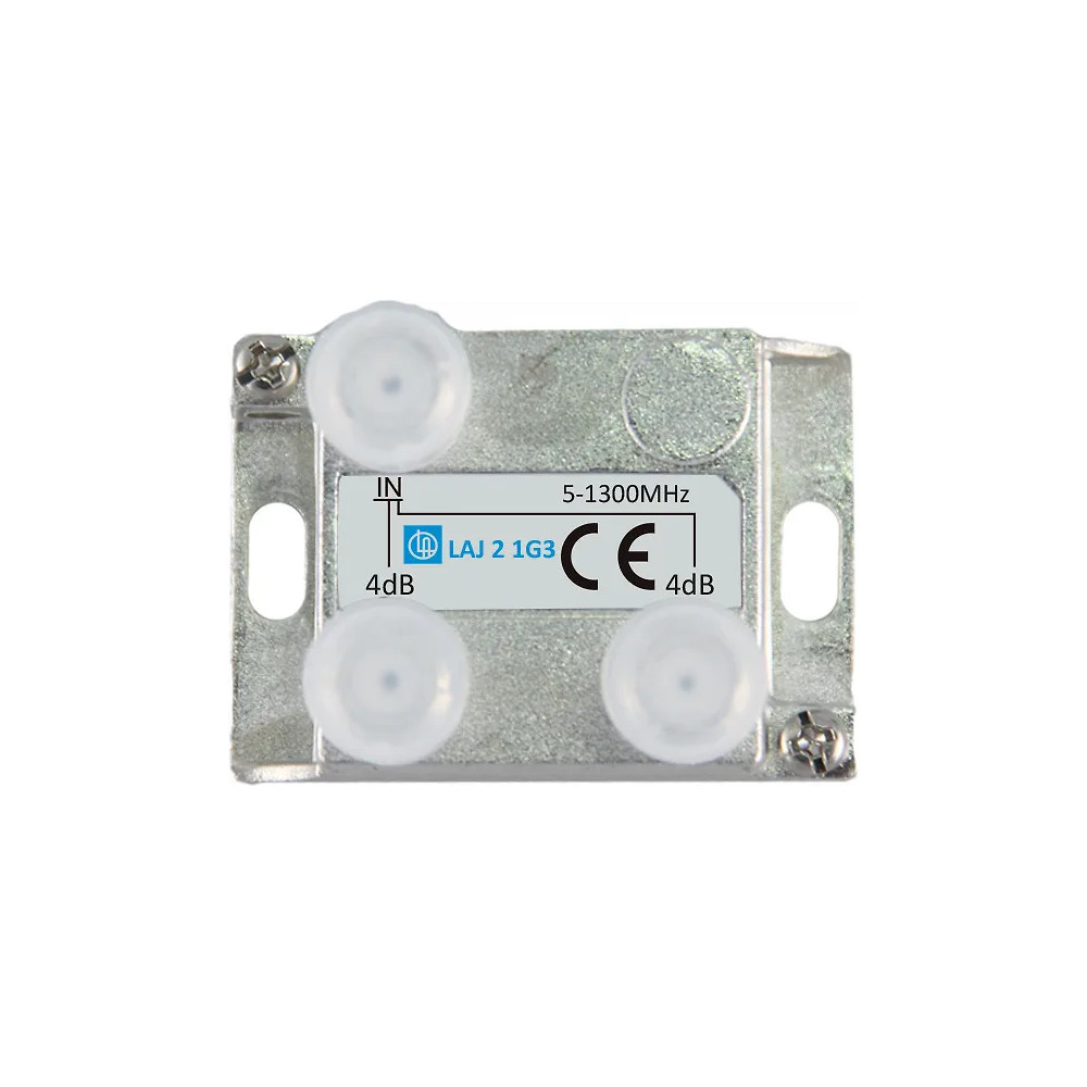 Laatuantenni 2-jaotin 4dB 5-1300MHz Docsis 3.1