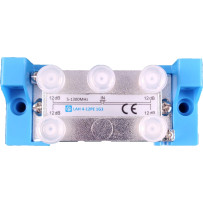 Laatuantenni haaroitin neljään päättyvä 12dB 5-1300MHz Docsis 3.1 + eristin