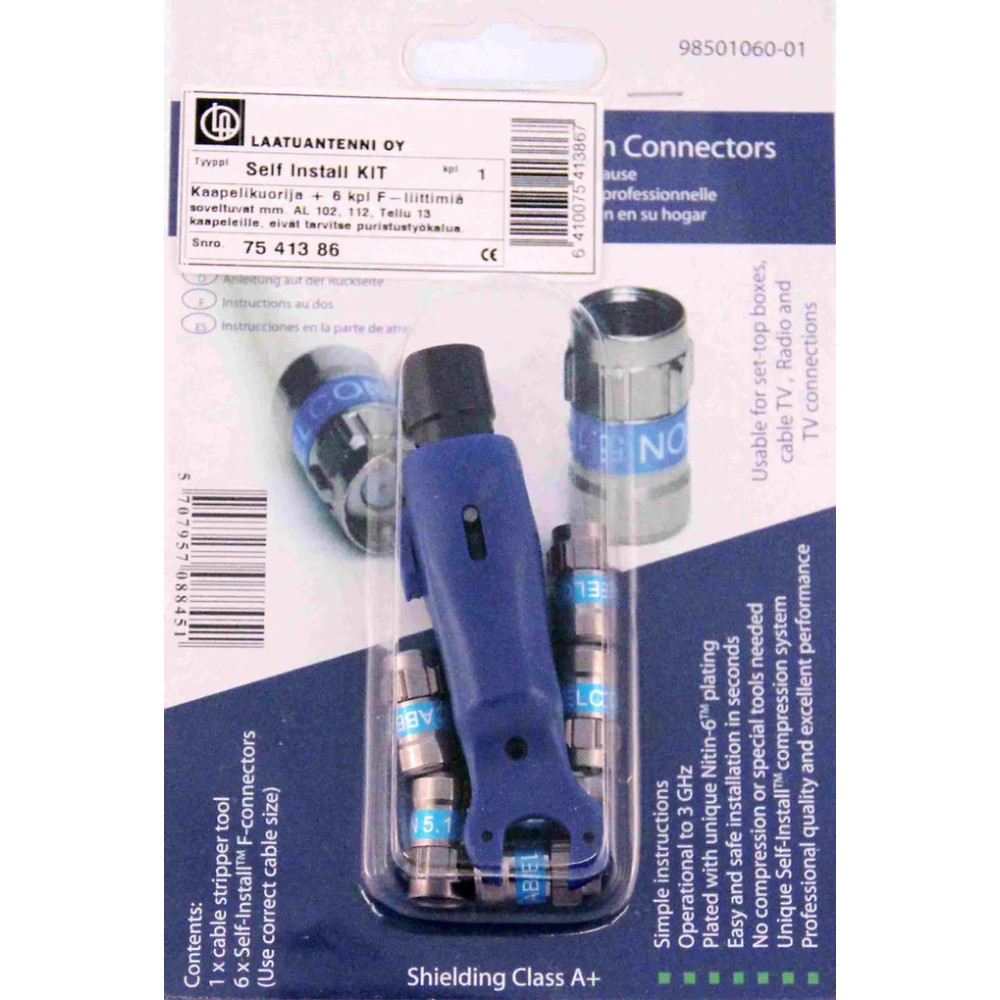 Laatuantenni Cable Stripper RG6/59+6kpl F-56 5,1 Laatuantenni Cable Stripper RG6/59+6kpl F-56 5,1