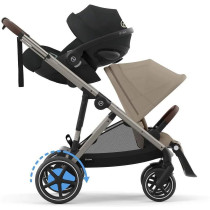 Cybex e-Gazelle S -rattaat, Almond Beige, sähköavusteinen