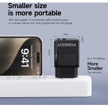 FoneKit Double 20W -laturi, USB-C + USB-A