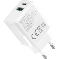 FoneKit Double 20W -laturi, USB-C + USB-A