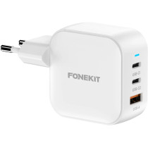 FoneKit GaN PD 70W -verkkovirtalaturi, USB-C + USB-C + USB-A