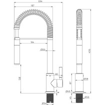 Reich Trend SF -vipusekoitushana, joustava juoksuputki