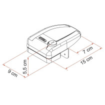Fiamma Safe Door Frame -turvalukko, musta