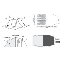 Robens Cima Versa -tunneliteltta neljälle hengelle