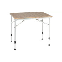 Travellife Sorrento -jatkettava pöytä (80–140 cm), ruskea versio ulkokäytössä retkeilyolosuhteissa