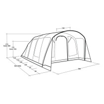 Outwell Colorado 6 Air -nelihuoneinen tunneliteltta