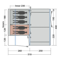 Outwell Maryland 5 Air -ilmatäytteinen tunneliteltta
