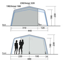 Outwell Maryland 5 Air -ilmatäytteinen tunneliteltta
