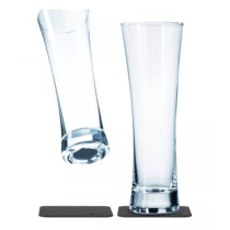 Silwy magneetilliset kristalliset olutlasit 330 ml, kirkas Tritan-lasi ja nano-geelialustat