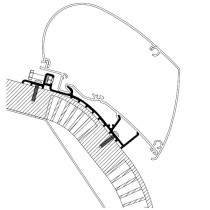 Kattomarkiisin kiinnityssarja Thule Adapter Roof Carthago C-Line