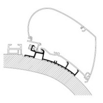 Kattomarkiisin kiinnityssarja Thule Adapter Roof Carthago Chic