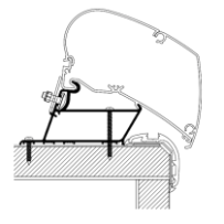 Kattomarkiisin kiinnityssarja Thule Adapter Roof Carthago | Fendt