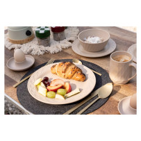 Berger Mali -astiasto 16-osainen, beige, liukuestepohjalla ulkokäyttöön