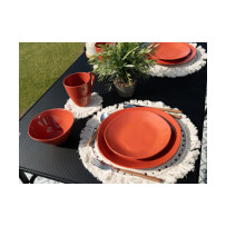 Berger Sevilla -astiasto, 16-osainen setti neljälle hengelle, valmistettu kierrätetystä RPET-muovista