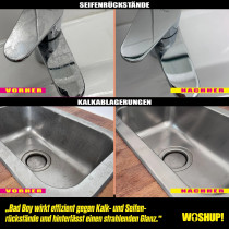 WOSHUP! Bad Boy kalkin- ja saippuajäämien puhdistusaine, 1 l