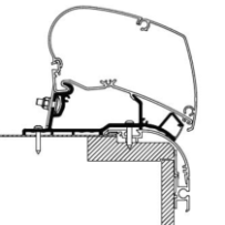 Kattomarkiisin kiinnityssarja Thule Adapter Roof Top Caravan Eriba / Kabe