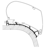 Kattomarkiisin kiinnityssarja Thule Adapter Roof Eriba Touring 820