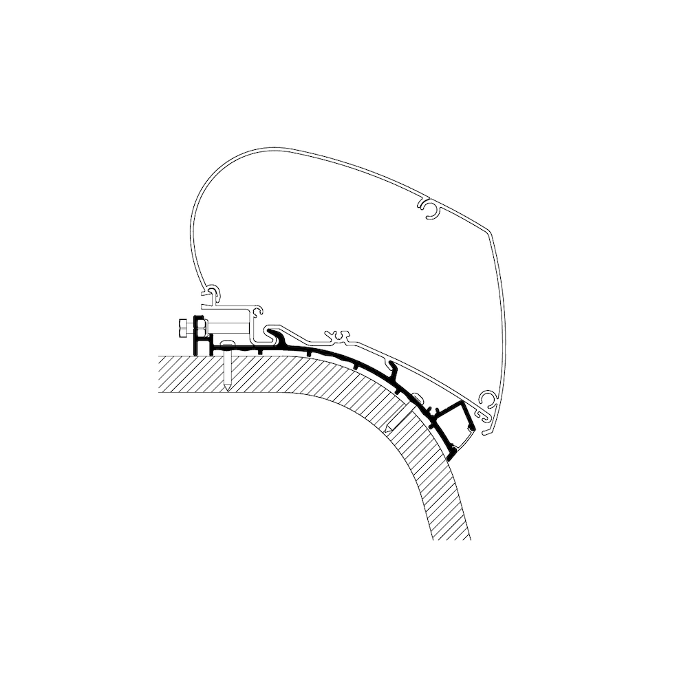 Kattomarkiisin kiinnityssarja Thule Eriba Touring 820