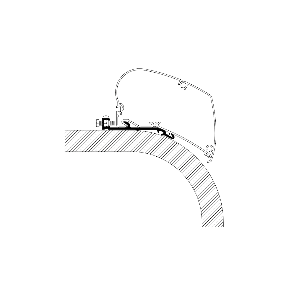 Kattomarkiisin kiinnityssarja Thule Adapter Roof Flat