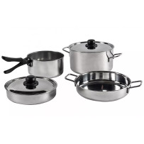 Berger 7-osainen kattilasetti ruostumattomasta teräksestä, pinottava ja sopii kaikille liesityypeille