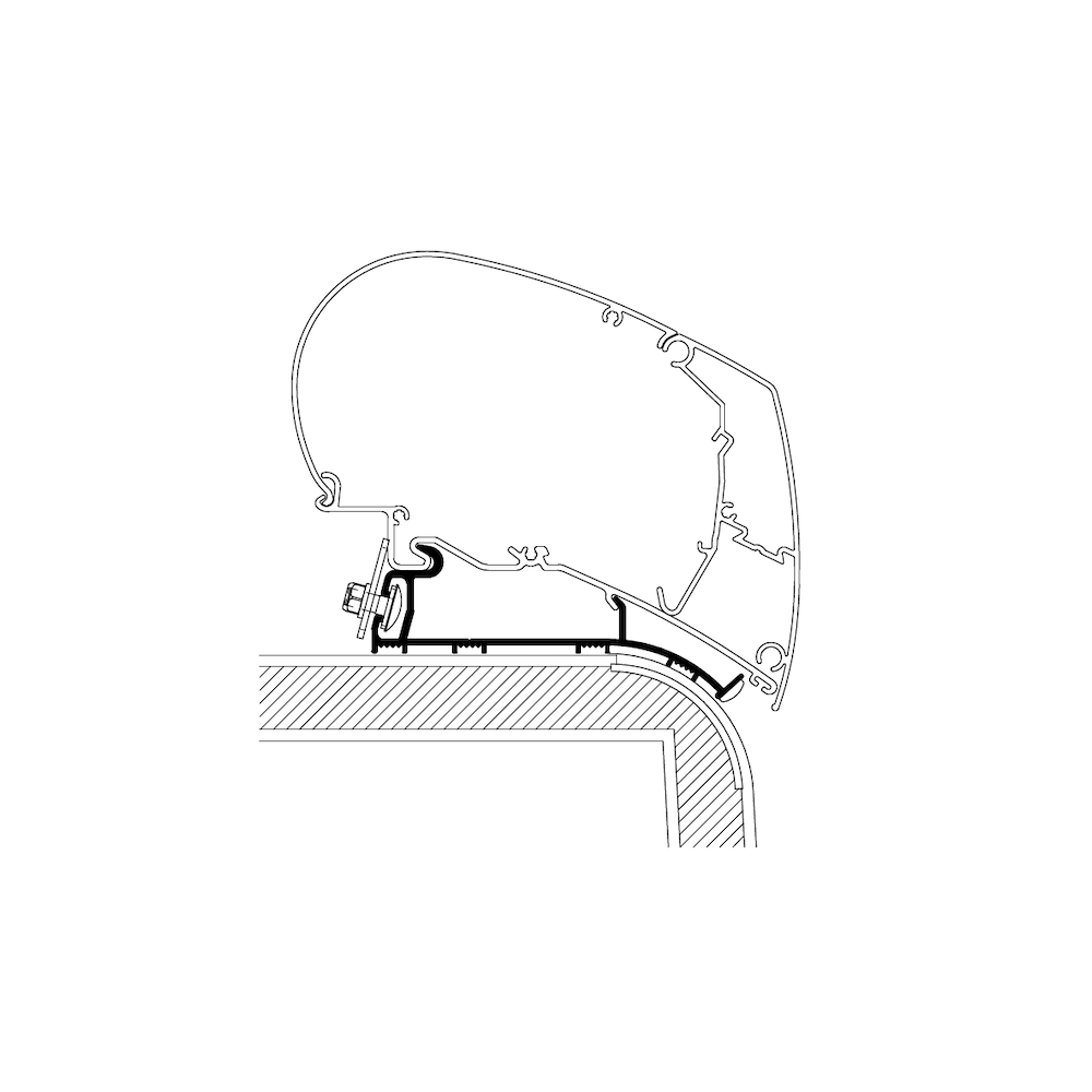 Kattomarkiisin kiinnityssarja Thule Adapter Roof Hymer 2013