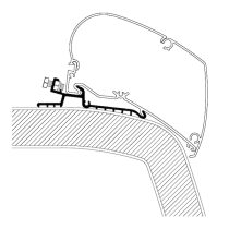 Kattomarkiisin kiinnityssarja Thule Adapter Roof Hymer SX