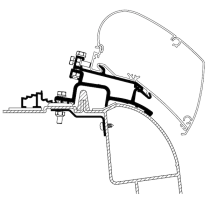 Kattomarkiisin kiinnityssarja Thule Adapter Roof Renault Master | Opel Movano 1998-2010