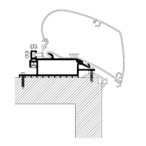 Kattomarkiisin kiinnityssarja Thule Roof Top adapter