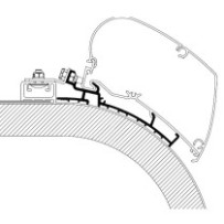 Kattomarkiisin kiinnityssarja Thule Adapter Roof Rapido Distinction