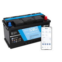 Berger LiFePO4 120 Ah litiumakku 12 V, Bluetooth-seurannalla, kevyt ja tehokas akku matkailuajoneuvoihin