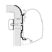 Seinämarkiisin kiinnityssarja Thule Adapter Wall Bürstner 4,5m