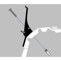 Seinämarkiisin kiinnityssarja Thule Ducato H2 Lift roof - musta